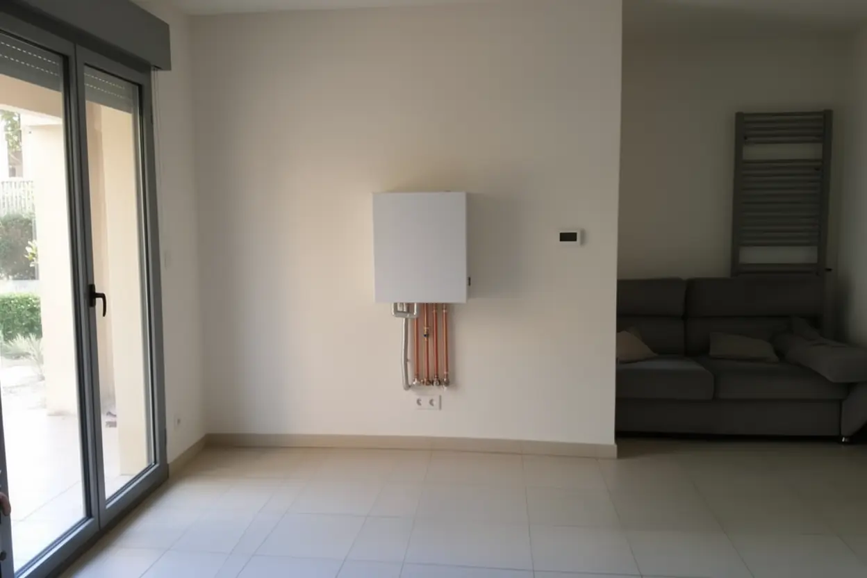 Pompe à chaleur air-eau installée sur plancher chauffant à Sorgues