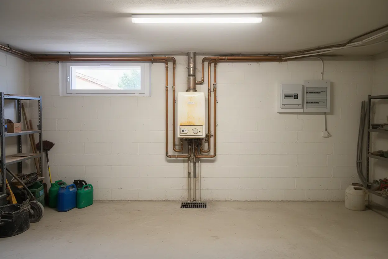 Ancienne chaudière gaz avant remplacement à Roquemaure