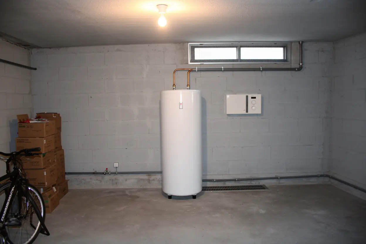 Pompe à chaleur air-eau avec ballon ECS installée à Sorgues