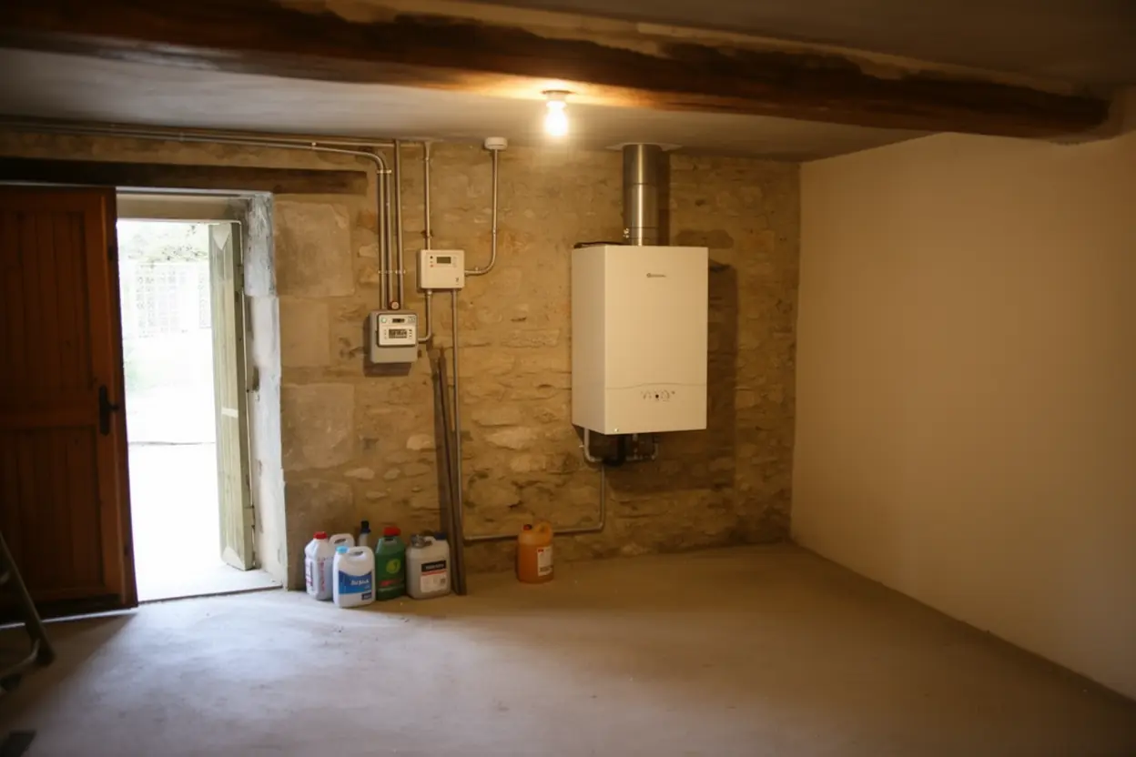 Pompe à chaleur installée en complément de la chaudière gaz