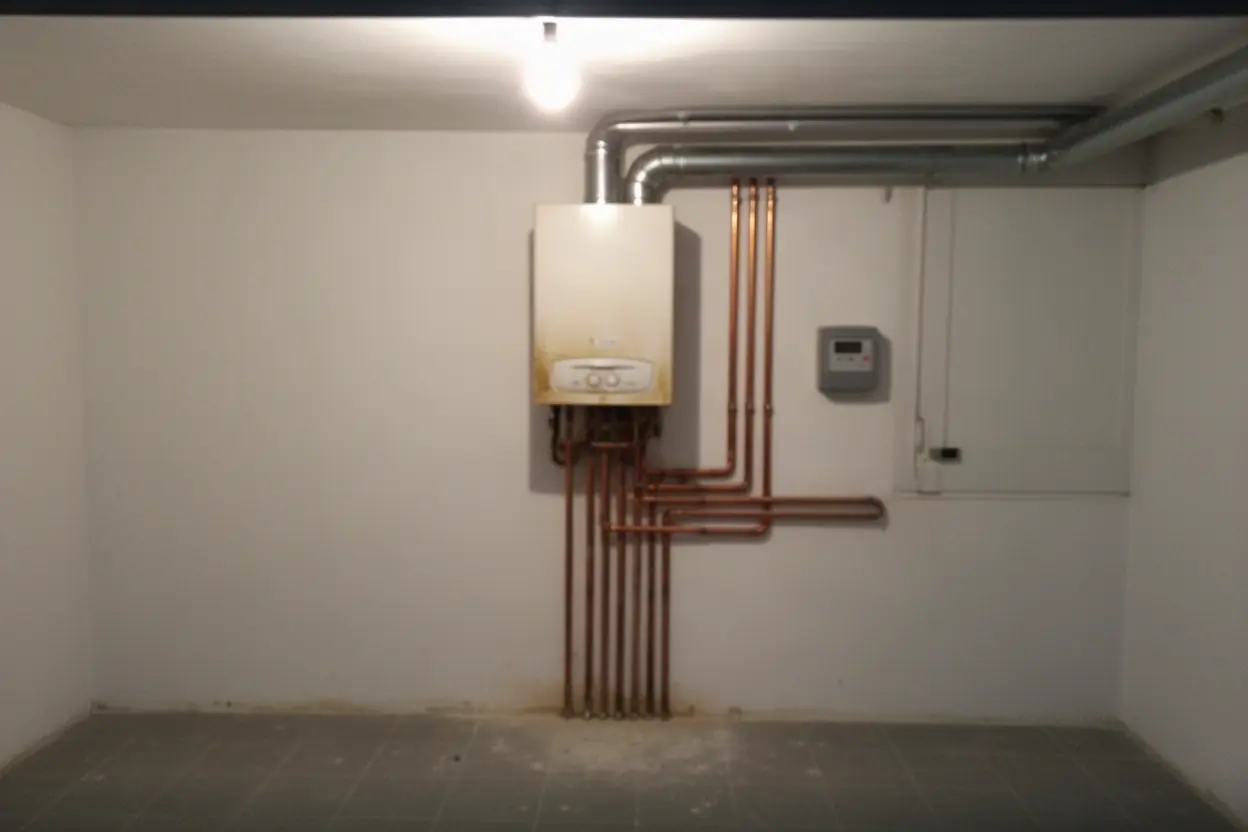 Ancienne chaudière gaz avant remplacement à Noves