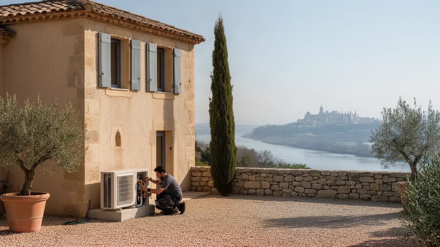 Installateur de pompe à chaleur air-eau à Les Angles